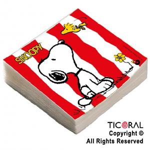 SNOOPY SERVILLETAS PREMIUM X 20 UNIDADES